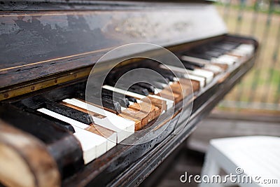 Retro piano Stock Photo