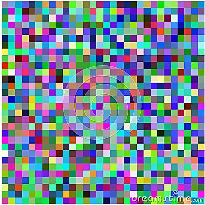 Retro pixel multicolored abstract pattern Vector Illustration