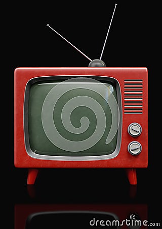 Retro plastic TV Stock Photo