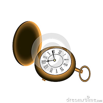 retro pocket watch Vector Illustration