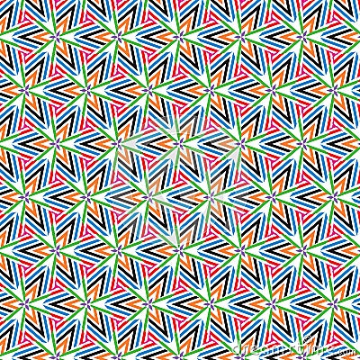 Retro Pop Art Colors Triangle Stars Geometric Arrows Pattern Stock Photo