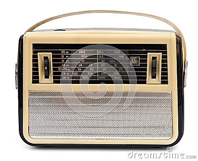 Retro portable radio Stock Photo