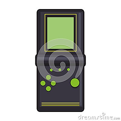 Retro portable videogame console Vector Illustration