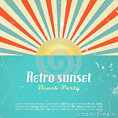 Retro poster design Vector Illustration