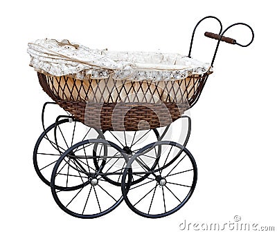 Retro pram Stock Photo