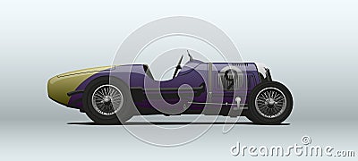 Retro sport car, vector. Vector Illustration