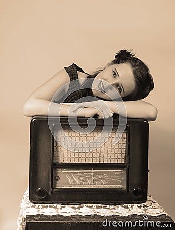 Retro radio Stock Photo