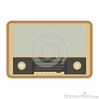 Retro radiogramophone icon. Vector Illustration