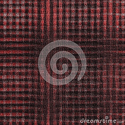 Retro red black buffalo plaid check seamless pattern. Traditional american country lumberjack style. Rustic square Stock Photo