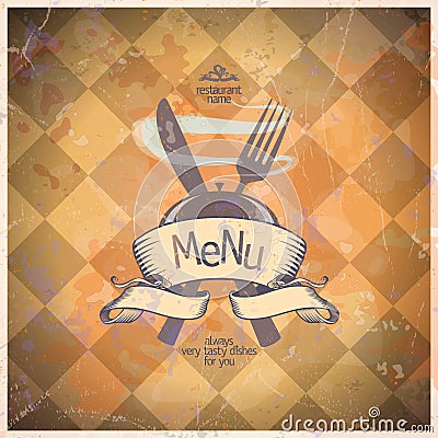 Retro restaurant menu card design. Vector Illustration