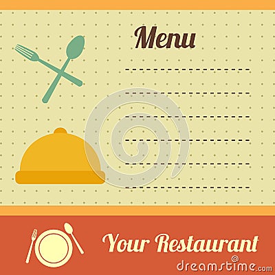 Restaurant Menu Vector with Retro Style Vector Illustration