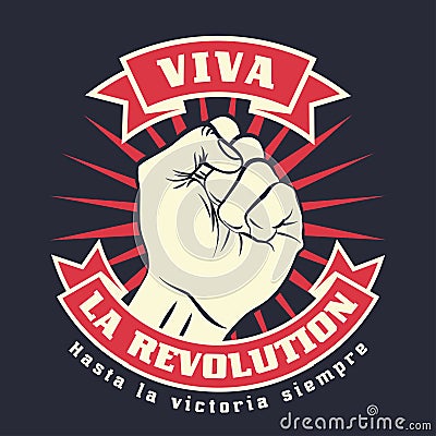 Retro revolution poster design Vector Illustration