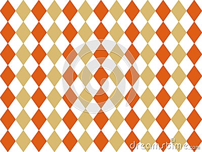 Retro rhombus background design. Seamless vintage backdrop. Harmonic autumn colors. Vector Illustration