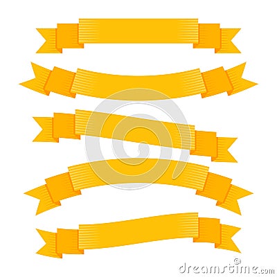 Retro ribbon banners in hand drawn engraving style vector. Vector Illustration