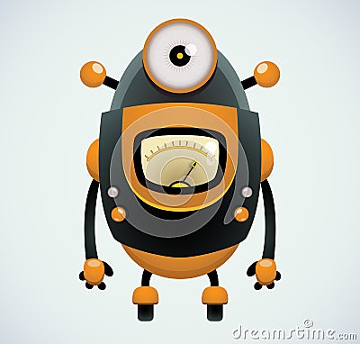 Retro Robot Vector Illustration