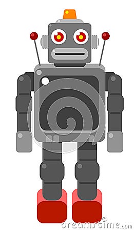 Retro Robot Vector Illustration