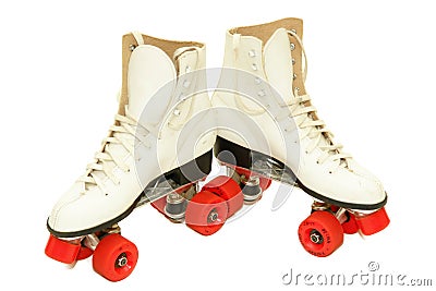 Retro roller skates Stock Photo