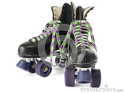 Retro roller skates Stock Photo