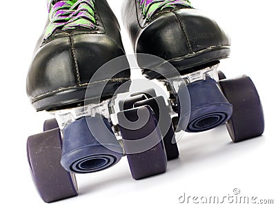 Retro roller skates Stock Photo