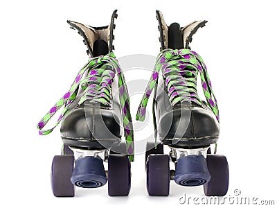 Retro roller skates Stock Photo