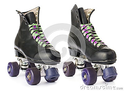 Retro roller skates Stock Photo