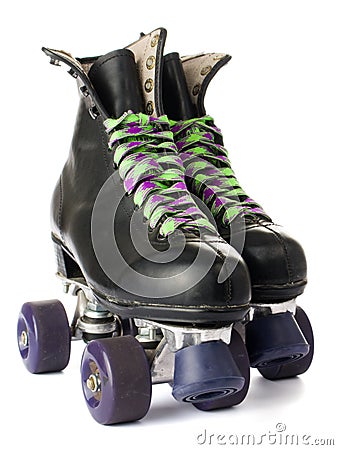 Retro roller skates Stock Photo