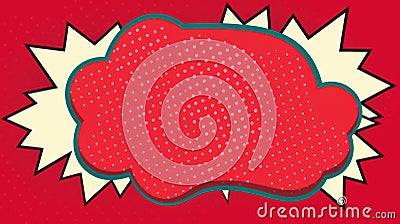 Retro Ruby vintage pop art style speech bubble vector pattern background for design projects Stock Photo
