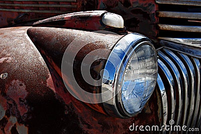 Retro Rusty Patina Antique Chevy Chevrolet pick up truck from 1946 on display in Ft Lauderdale1946 Stock Photo