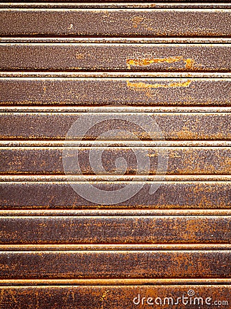 Retro rusty security shutters Stock Photo