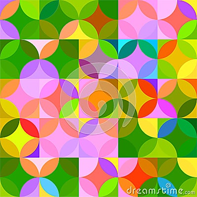 Retro seamless pattern with circles. Colorful vector background for hipster. Vector Illustration