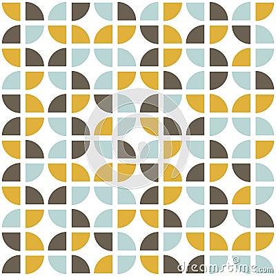 Retro seamless pattern. Mid-century modern style. Vector Illustration