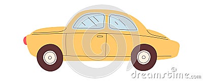 Retro Sedan Car Vector Illustration