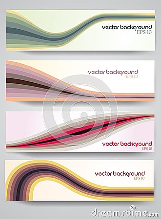 Retro set of vector Headers