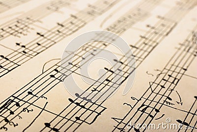 Retro sheet music Stock Photo