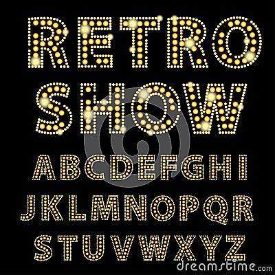 Retro show letters Vector Illustration