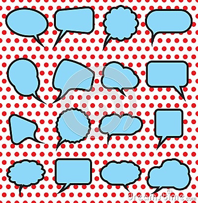 Retro speak bubbles Cartoon Illustration