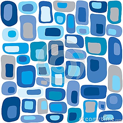 Retro squares in blue Vector Illustration