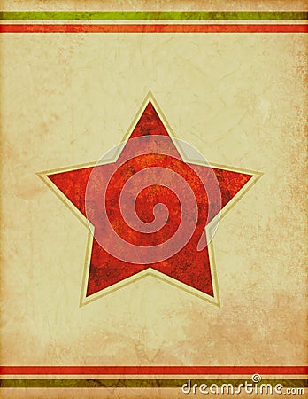 Retro Star Poster Background Stock Photo