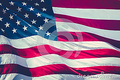 Retro Stars And Stripes Flag Stock Photo