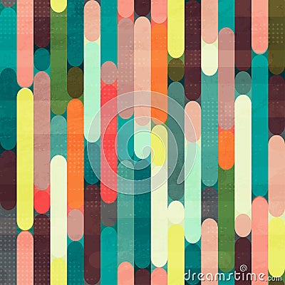 Retro stripe seamless pattern with grunge effect Vector Illustration