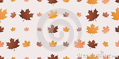 Retro Style Autumn Leaf Pattern Background Design, Rows of Many Colorful Fallen Leaves, Texure, Wallpaper Template for Web Vector Illustration
