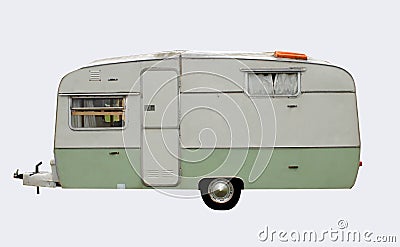 Retro style caravan Stock Photo