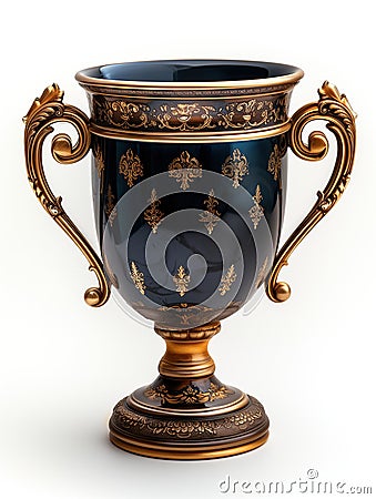 Retro style cup made of precious materials Stock Photo