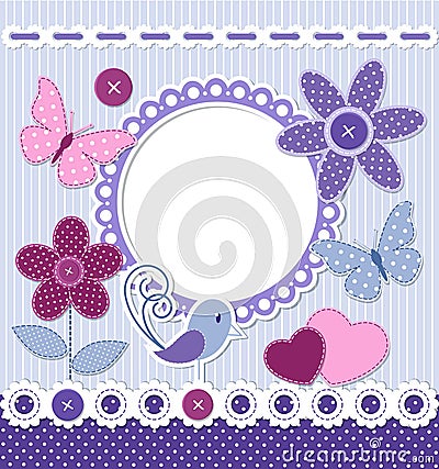 Retro style design for scrapbooking Vector Illustration