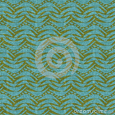 Retro 1960 style green printed pattern in seamless repeat. Vintage mid century forest moss tone on tone for soft Stock Photo