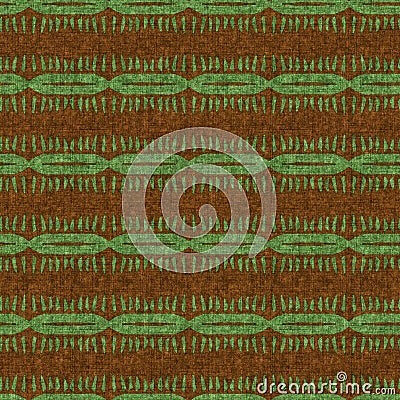Retro 1960 style green printed pattern in seamless repeat. Vintage mid century forest moss tone on tone for soft Stock Photo