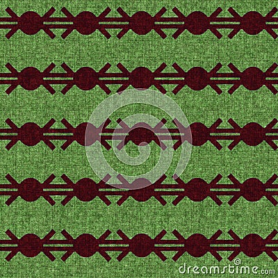 Retro 1960 style green printed pattern in seamless repeat. Vintage mid century forest moss tone on tone for soft Stock Photo