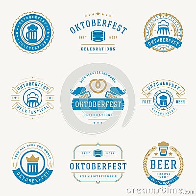 Retro style labels, badges and logos set Vector Illustration