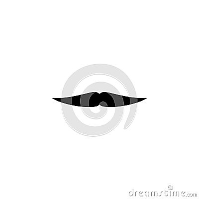 Fake mustache black icon Vector Illustration