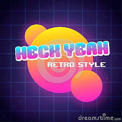 Retro style neon background Vector Illustration